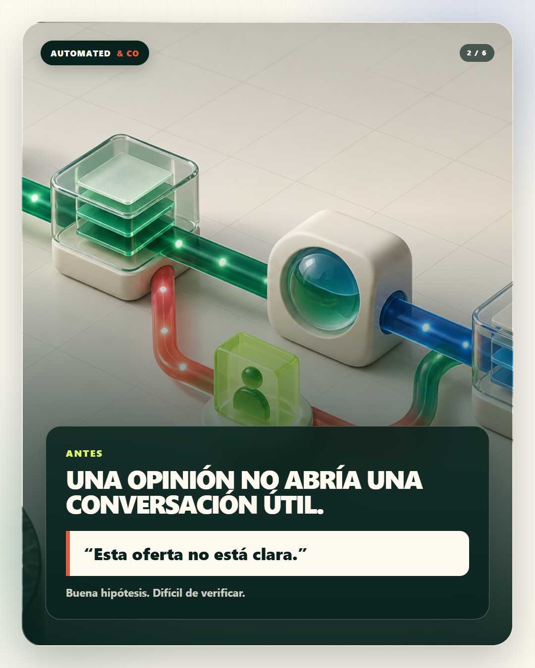 Antes: una opinión podía ser una buena hipótesis, pero era difícil de verificar.